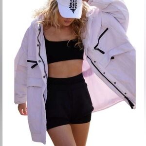 🌺Free People Billie Boxy Light Lavender Oversized Windbreaker Jacket